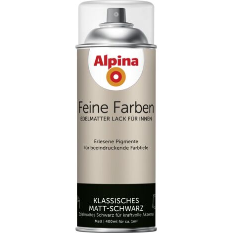 Alpina Feine Farben Sprühlack Schwarz Matt 400 ml Sprühlacke (1/3)