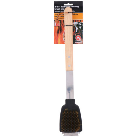 Grillbürste bbq-collection grill brush and scraper Holz Stahl 44 cm (1/5)