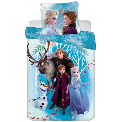 Disney Frozen Baumwolle Bettwäsche - Bettbezug 160x200 cm & Kissenbezug 70x80 cm (1/5)