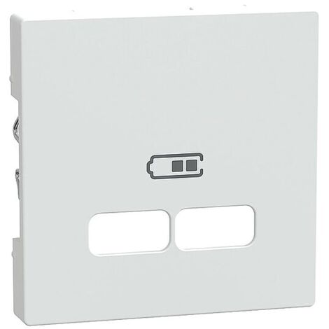 Merten Zentralplatte pws/glanz f.USB Ladest.Einsatz MEG4367-0319 (1/2)