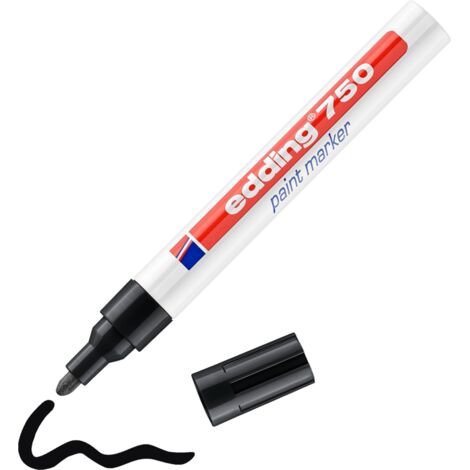 Edding 750 Paint Marker Black (10) (1/4)