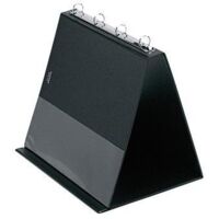 Tischflipchart DIN A4 quer 4 Ringe Rundmechanik PVC-Folie kartonverstärkt schwarz 10 Hüllen