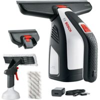 Bosch Akku Fenstersauger GlassVAC (2,0 Ah Akku, 3,6 Volt, Sprühflasche mit Mikrofasertuch, 2 Aufsätze, Handschlaufe)