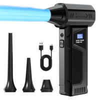 HAUSPROFI - Elektrisches Jet-Gebläse - 110.000 U/min, Hochgeschwindigkeit 52 m/s, 4000 mAh Akku, 160 g Winddruck, 4 verstellbare Stufen, LED-Licht, Akkuanzeige