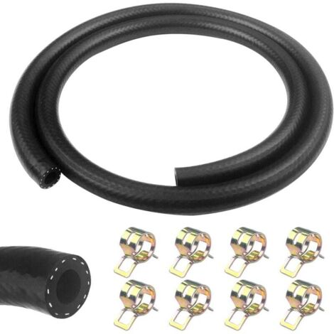 Meter Kraftstoffschlauch, 8 mm Innendurchmesser, Dieselkraftstoffleitung, Kraftstoffschlauch mit 8 Schlauchschellen, Kraftstoffschlauch für LKW, PKW, Traktor oder Kleinmotor (1/4)