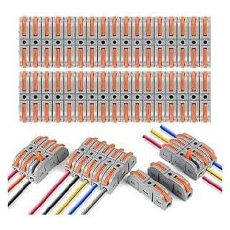 Kabelverbinder, 34 Stück. Anschlussklemmen, SPL-1-Klemme mit Bedienhebel, Klemme für 4 mm² Leiterquerschnitt, elektrische Verteilerblöcke. Ausführungen frei kombinierbar. (1/4)