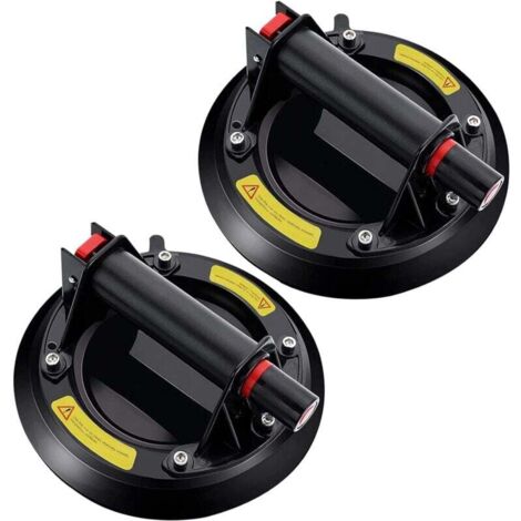 Set mit 2 professionellen Glassaugnäpfen, Vakuumsaugnäpfe für den Transport und die Bewegung von Glas, Fliesen, Glas, Erkerfenstern, Platten und Fußböden sowie zum Möbeltransport (1/4)