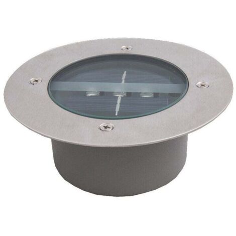 [NIEMALS VERWENDET] Solar-Gartenleuchten für den Außenbereich, 4er-Pack mit 3 LED-Spots, IP65 wasserdicht, dekorative Rasenbeleuchtung für Wege, Terrassen, Gärten und Einfahrten (rund, kaltweiß) (1/4)