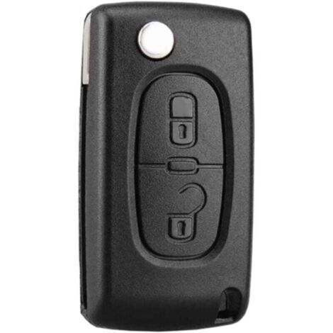 [NIEMALS VERWENDET] 2-Tasten-Schlüsselgehäuse, kompatibel mit CE0536 Klappschlüssel für Peugeot 207 307 308 407 408 3008 5008 Citroen C2 C3 C4 C5 C6 C8 (2 Tasten, CE0536)