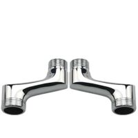 Duschwinkelstück, Messing-Winkelreduzierstück, verstellbarer Schwenkarm, Wand-Winkelstück, 1/2" auf 3/4" Versatzstück, Chrom