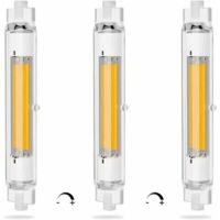 R7S LED 118 mm, dimmbar, 20 W, energiesparende COB-LED-Lampe. Entspricht einer J118 mm 200-W-Halogenlampe, warmweiß (3000 K), flimmerfrei, 2000 lm, 360° Abstrahlwinkel, Farbwiedergabeindex (CRI) 90Ra,