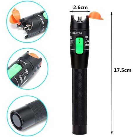 Penna per test in fibra ottica Rilevatore di guasti visibili da 80 km Tester per fibra portatile senza contatto Connettore universale da 2,5 mm  1420