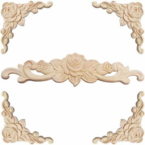 BENECREAT 20 Modanature In Legno Grezzo Da 41 Cm – Profili Quadrati Per Pareti, Armadi, Porte E Fai-da-te