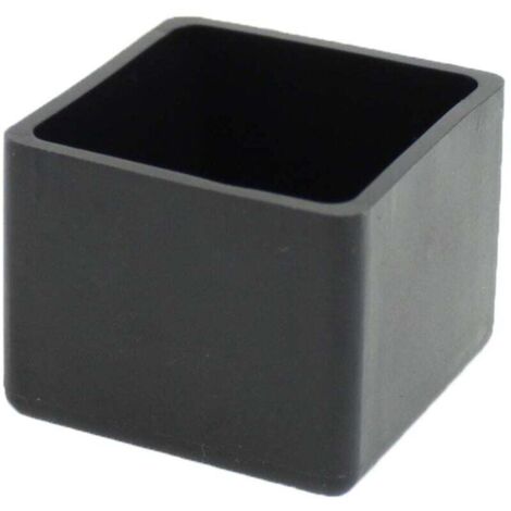 Set di 4 piedini quadrati in gomma per sedie, tavoli e gambe di mobili (40 mm neri)