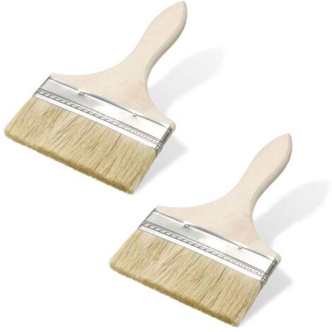 Set di 2 pennelli in seta per vetrificazione o verniciatura, pennello Spalter, pennelli per pittura su legno, pennello per mordente, dimensioni 133 mm x 225 mm, pennello largo, pennelli, pennello piat