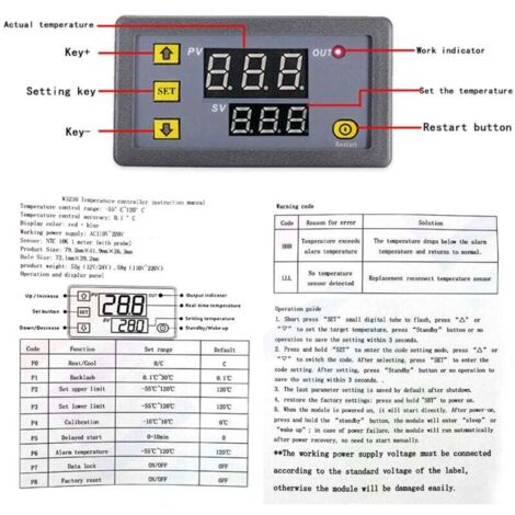 Regolatore Temperatura Digitale con Sonda NTC - Interruttore Professionale