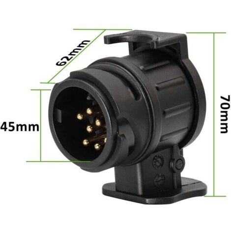 Qiilu Adattatore per connettore maschio a spina maschio a 7 pin