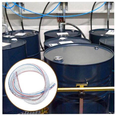 Tubo In PVC Trasparente Con Spirale In Filo D'Acciaio – 1 Metro – Diametri 10-25 Mm – Per Acqua, Aria E Drenaggio - 4