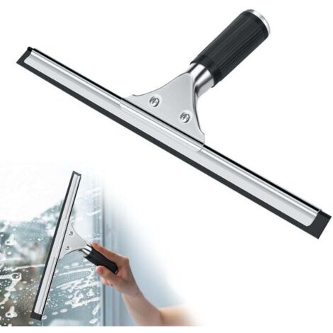 Tergivetro professionale, tergivetro in acciaio inox con lama da 35 cm, per la pulizia e l'asciugatura di vetri, piastrelle, finestre e bagni, per rimuovere ogni traccia di acqua (1/4)