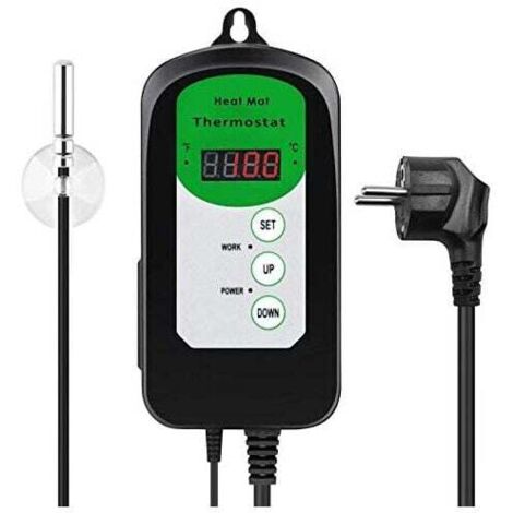 Tappetino riscaldante con termostato digitale per germinazione dei semi, rettili e fermentazione 68-108 °F