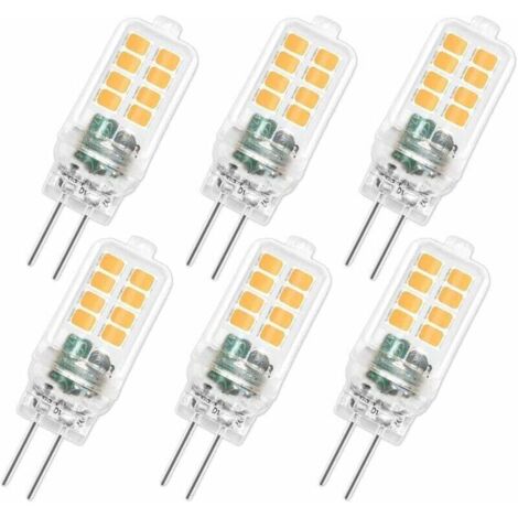 Lampadina LED G4 12V 3W, non dimmerabile, 16SMD 300LM bianco caldo 3000K, equivalente a una lampadina alogena G4 da 25W, lampadina LED G4 per lampadari, luci per mobili, illuminazione da giardino, cam