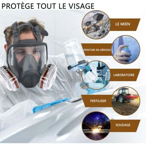 Muteitt Masque à Gaz Complet Évacuation Urgence Portable - Masque Filtrant Ignifuge Protection Incendie