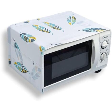 [NON UTILIZZATO] Four à micro-ondes four multifonction Housse anti-poussière Housse anti-graisse avec protection de cuisine de poche (motif plume) 85cm×35cm(Cache-poussière uniquement)
