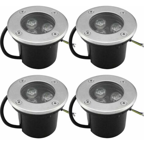 [NON UTILIZZATO] Faretti LED da incasso per esterni, confezione da 4, 3 W, IP65, rotondi, 270 lumen, illuminazione da giardino per esterni, vialetti, cortili, garage, bianco caldo