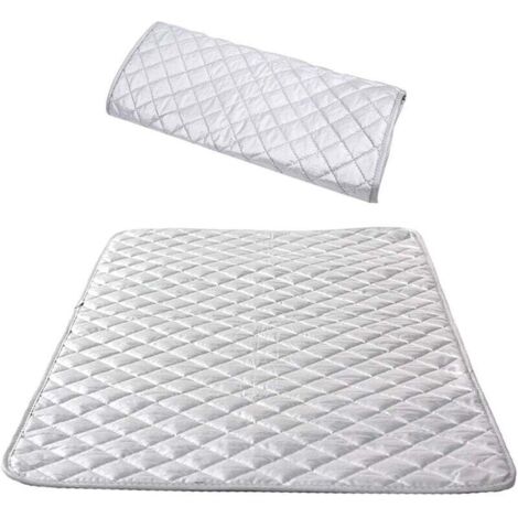 [NON UTILIZZATO] Nappe de Repassage Isolée Housse de Repassage à Vapeur Table Portable Tapis de Repassage en Coton pour Machine à Laver Sèche-linge Voyage Maison 4885 cm (1 pièce) (1/4)