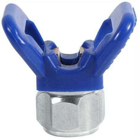 [NON UTILIZZATO] Protezione per ugello piatto per pistola a spruzzo airless per strumento universale per spruzzatore (blu)