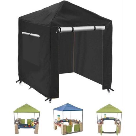 [NON UTILIZZATO] Telo per casetta da gioco da giardino per bambini, copertura esterna impermeabile 210D, copertura protettiva antivento, 142x142x153 cm, angoli acuti (1/4)