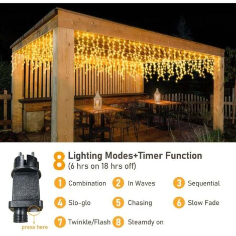 Luci Natalizie A Catena, 100 M, 1000 LED, Luci Fatate Per Interni Ed Esterni 8 Modalita Impermeabili Bianche Calde Per Finestre Casa Feste Matrimoni Filo Trasparente 89797639