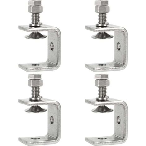 [NON UTILIZZATO] Morsetti a C da 4 pezzi, morsetto a C per impieghi gravosi da 0-25 mm, morsetto per lavorazione del legno, morsetto Tiger con ganascia larga per lavorazione del legno fai da te, salda (1/4)