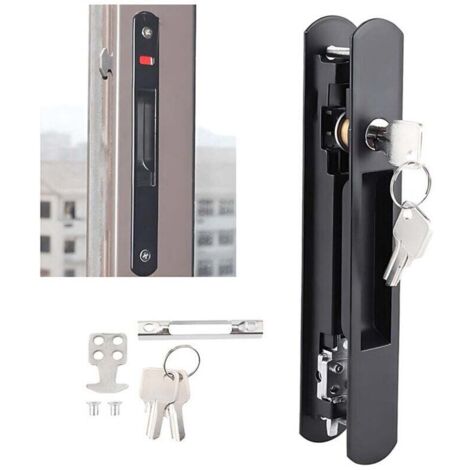 Cerradura de gancho para puertas y ventanas corredizas, adecuada para puertas y ventanas corredizas de vidrio y acero inoxidable.