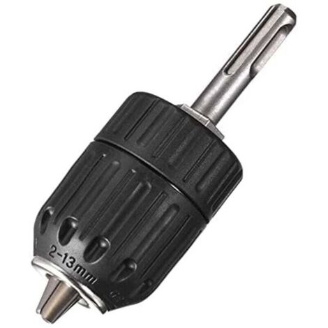 Adaptador de vástago SDS para mandril sin llave 1/2-20UNF de 1/2" (2-13 mm) para taladros de impacto inalámbricos, negro. (1/4)