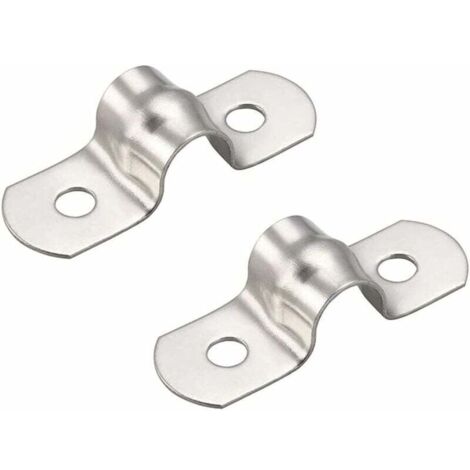 50 abrazaderas de manguera de acero inoxidable 304 de 8 mm para tubos en U, abrazaderas de fijación rígidas para abrazaderas de tubos en forma de U (1/4)