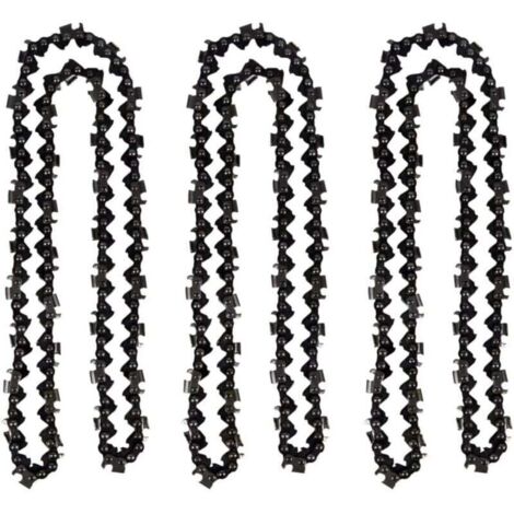 Juego de 3 cadenas de motosierra de 50 cm (0,325") y 1,5 mm con 76 eslabones de transmisión. Compatible con Timberpro 62CC, Hyundai y otras marcas. (1/4)