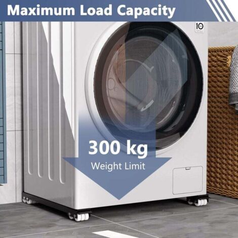Soporte móvil ajustable de metal para frigorífico, lavadora, secadora