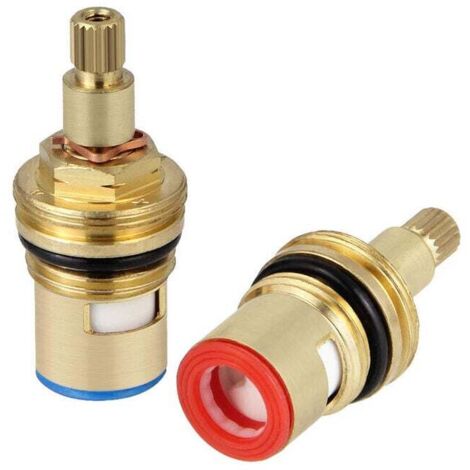 cabezales de disco de cerámica, cartuchos de cerámica de 1/2", repuesto universal para grifo de latón, 20 muescas x 43 mm, para cocina y baño.