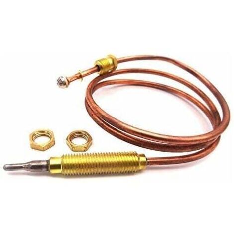 Termopar de gas universal de 600 mm para parrillas de barbacoa o calentadores de fogatas, tapa de extremo y tapa de cabezal M8x1