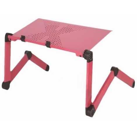 Soporte ajustable para libros y portátiles: soporte portátil de aluminio con ventilador trasero y puerto USB, color rosa
