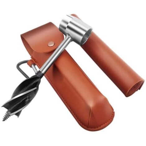 [NUNCA USADO] Taladro manual para carpintería, taladro manual de supervivencia, barrena manual para bushcraft, barrena manual para acampar (1/4)