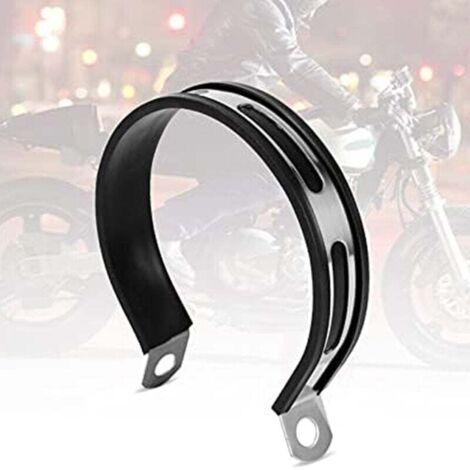 [NUNCA USADO] Abrazadera de escape, soporte de silenciador de escape, soporte universal para tubo de escape de motocicleta