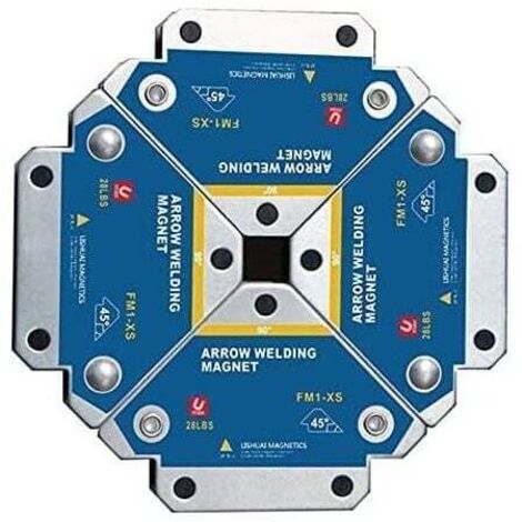 [NUNCA USADO] Imán para ángulo de soldadura, 4 unidades, fuerza de retención de 13 kg, soporte para ángulo de soldadura, posicionador magnético de 45°, 90° y 135°, herramientas auxiliares de localizac