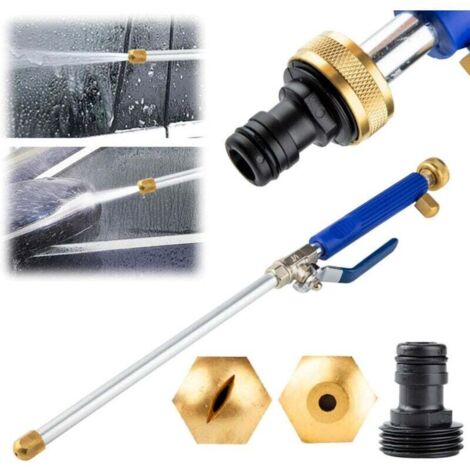 [NUNCA USADO] Lanza de agua con boquilla orientable para manguera de jardín, pistola de agua multiusos para limpieza exterior (coches, terrazas) e interior (baños, cocinas), (1/4)