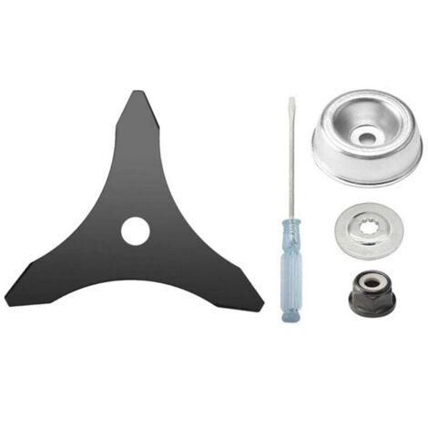 [NUNCA USADO] Kit de mantenimiento con cuchilla para desbrozadora y adaptador para cortacésped - (1/4)