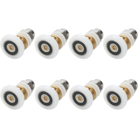 [NUNCA USADO] Rodillos para mampara de ducha de 27 mm, rodamientos para mamparas corredizas, 8 piezas