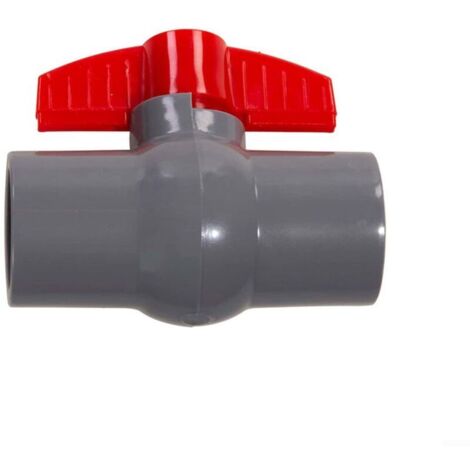 [NUNCA USADO] Válvula de bola adhesiva para tubería de suministro de agua de PVC, 20 mm, 25 mm, 32 mm, 40 mm, 50 mm, color gris rojizo (20 mm)