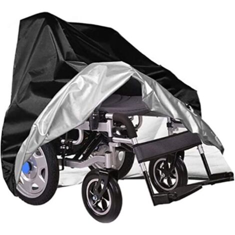 Funda protectora para silla de ruedas eléctrica, tela Oxford negra (tamaño: 100 x 75 x 100 cm) (1/4)