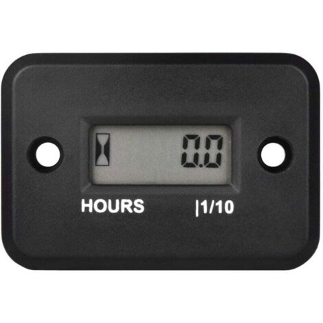 [NUNCA USADO] Contador de horas inductivo digital, para mantenimiento, diseño resistente al agua para cortadoras de césped, motosierras, motocicletas y quitanieves. (1/4)